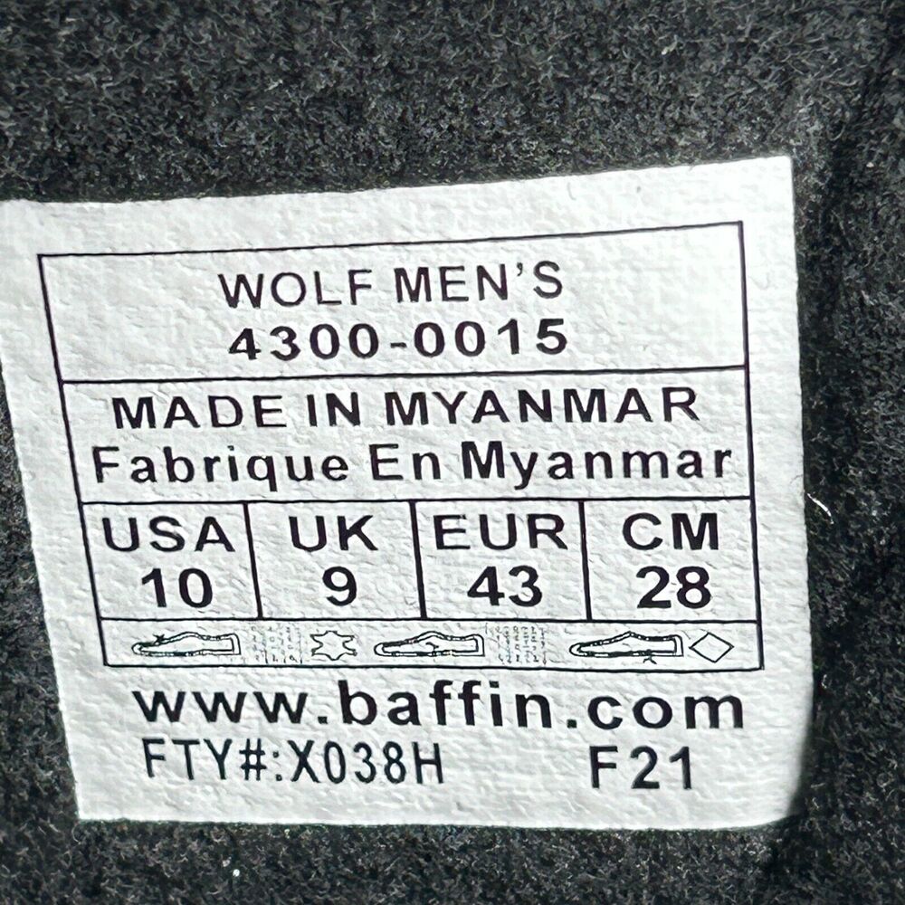 Baffin Black Gray Winter Snow Boots - Picture 7 of 9